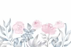 Free vector hand painted watercolor floral background