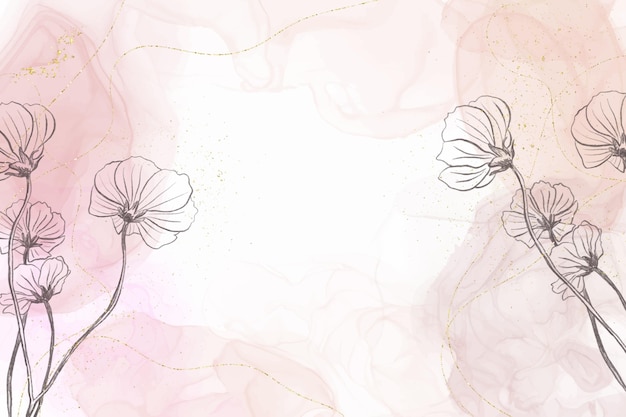 Free vector hand painted watercolor floral background