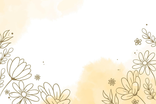 Free vector hand painted watercolor floral background