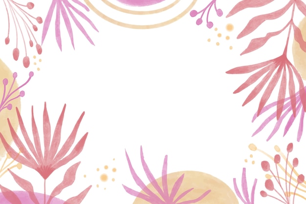 Hand painted watercolor floral background