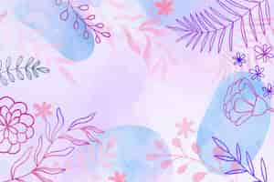 Free vector hand painted watercolor floral background