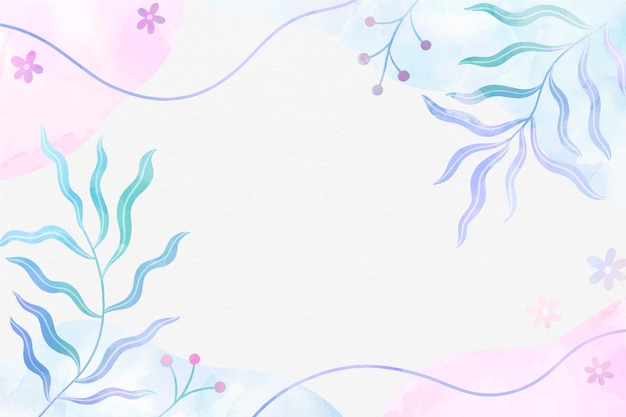 Free vector hand painted watercolor floral background