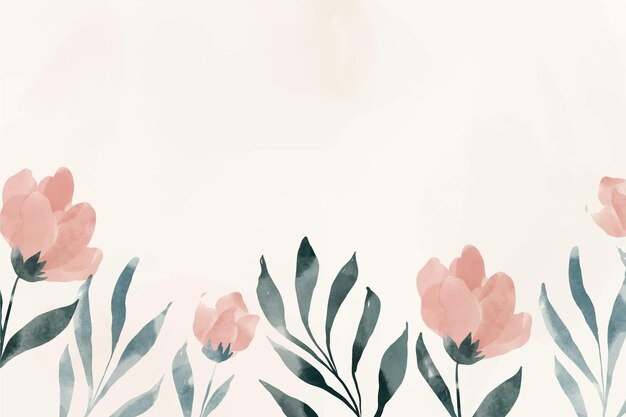 Hand painted watercolor floral background