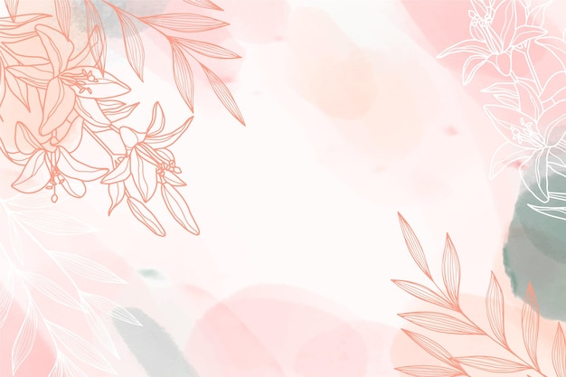 Free vector hand painted watercolor floral background