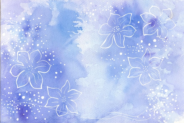 Free vector hand painted watercolor floral background