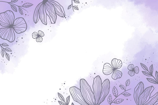 手描きの水彩花の背景