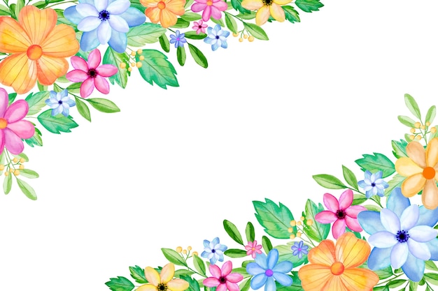 Free vector hand painted watercolor floral background