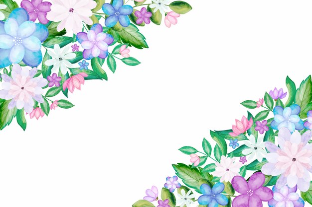 Hand painted watercolor floral background