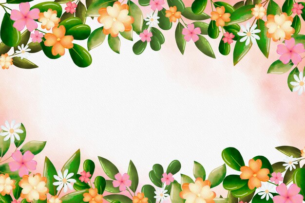 Hand painted watercolor floral background