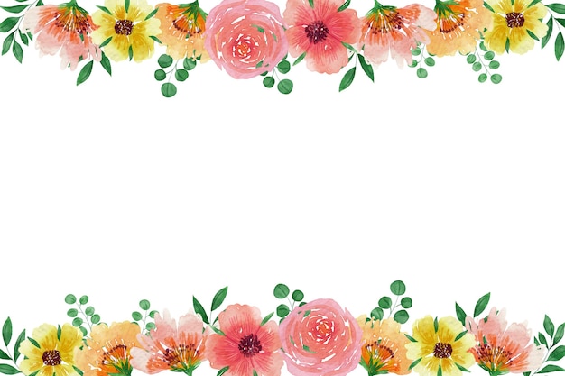 Hand painted watercolor floral background