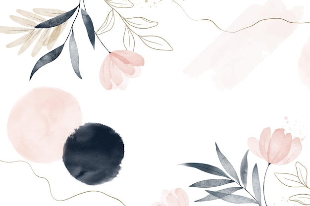 Hand painted watercolor floral background