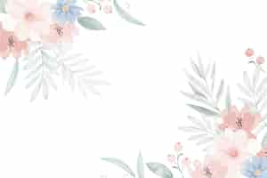 Бесплатное векторное изображение Ручная роспись акварель цветочный фон