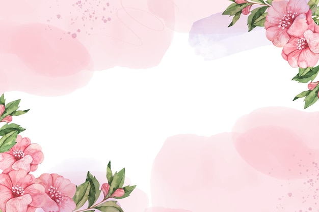 Hand painted watercolor floral wallpaper