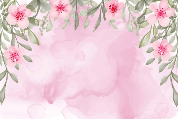 Free vector hand painted watercolor flower background