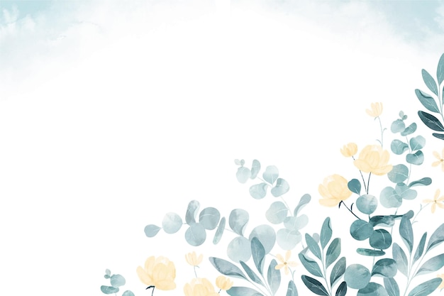 Free vector hand painted watercolor flowers background