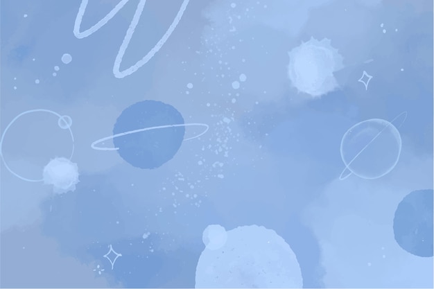 Free vector hand painted watercolor galaxy background