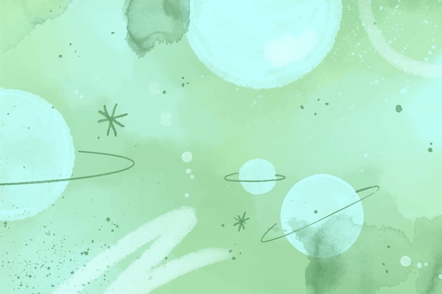 Free vector hand painted watercolor galaxy background