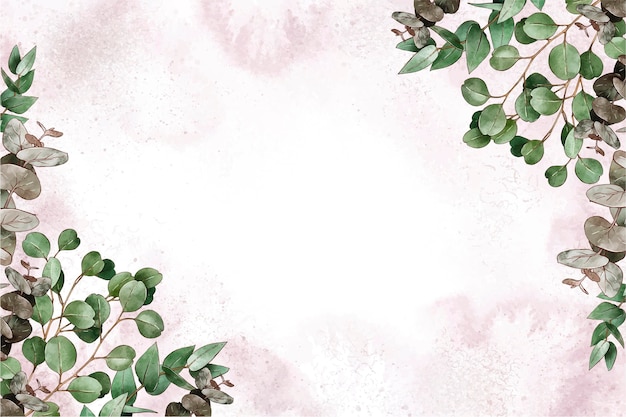 Free vector hand painted watercolor nature background with empty space