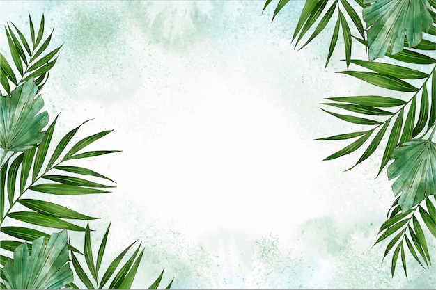 Free vector hand painted watercolor nature background with empty space