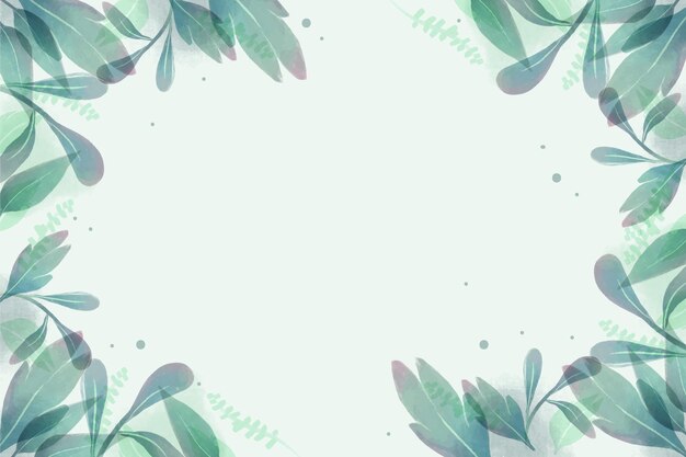 Hand painted watercolor nature background
