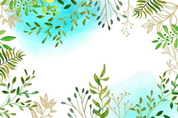 Hand painted watercolor nature background