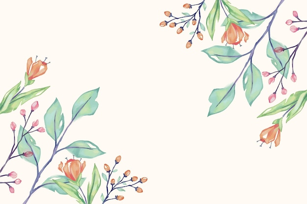 Hand painted watercolor nature background