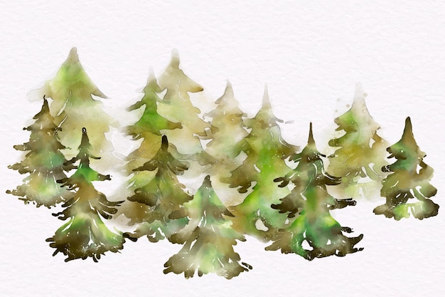 Hand painted watercolor nature background