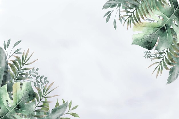 Hand painted watercolor nature background