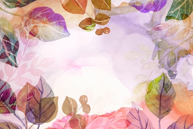 Hand painted watercolor nature background