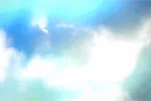 無料ベクター 手描きの水彩パステル空の背景