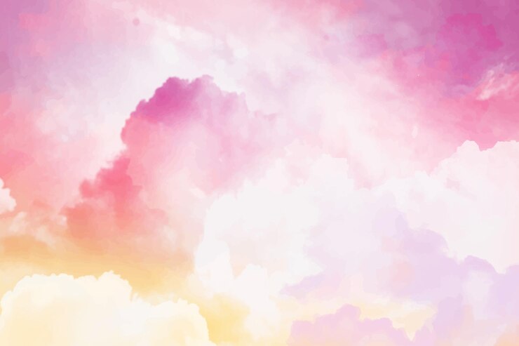 Free Vector hand painted watercolor pastel sky background