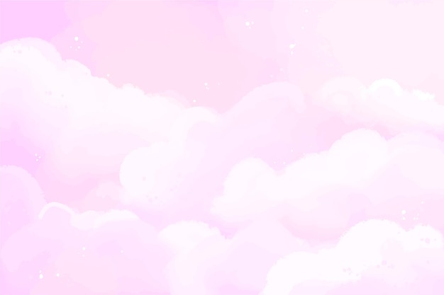 Free vector hand painted watercolor pastel sky background