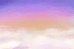 Free vector hand painted watercolor pastel sky background