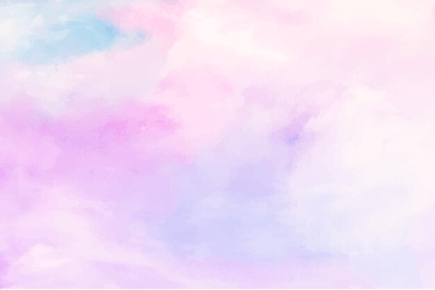 Hand painted watercolor pastel sky background