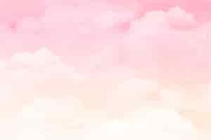 Free vector hand painted watercolor pastel sky background