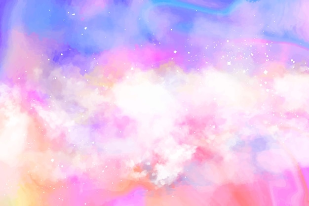 Hand painted watercolor pastel sky background