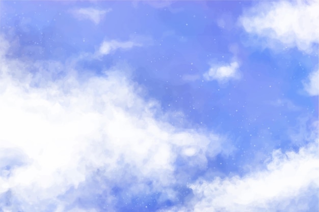 Free vector hand painted watercolor pastel sky background