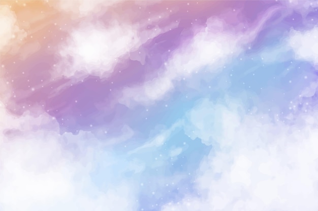 Free Vector | Hand painted watercolor pastel sky background