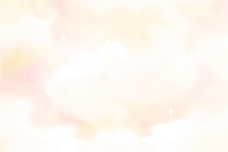 無料Vector 手描きの水彩パステル空の背景