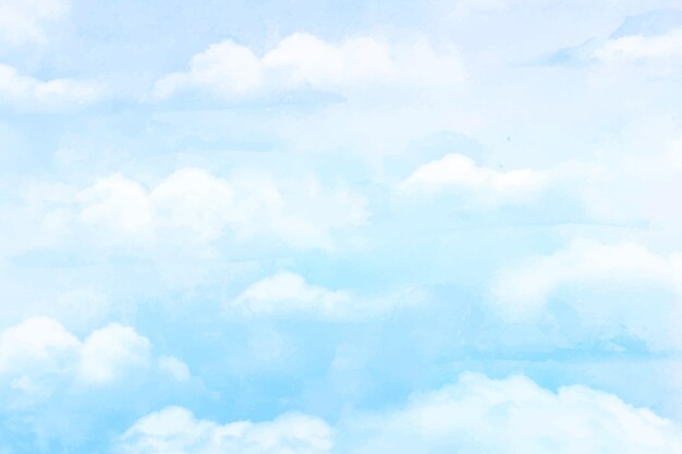 手描きの水彩パステル空の背景
