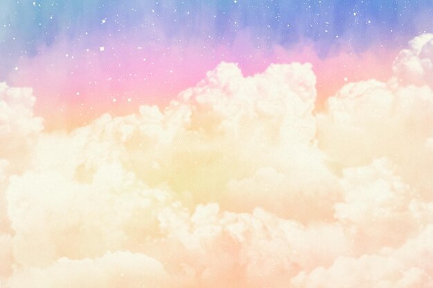 Hand painted watercolor pastel sky background