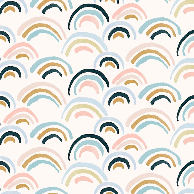 Free vector hand painted watercolor rainbow pattern design