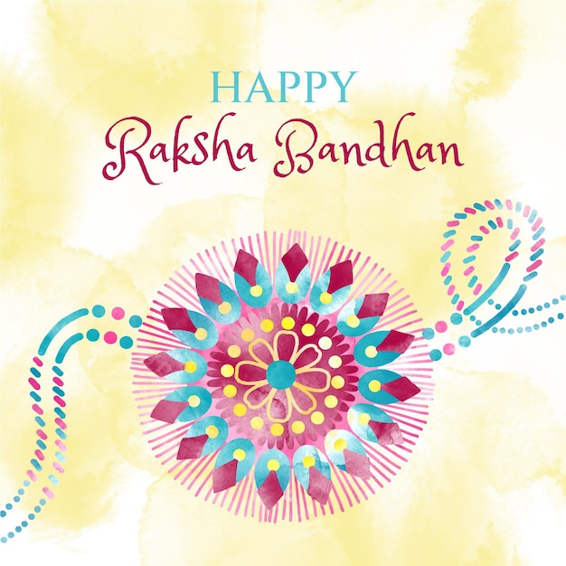 손으로 그린 수채화 raksha bandhan 그림