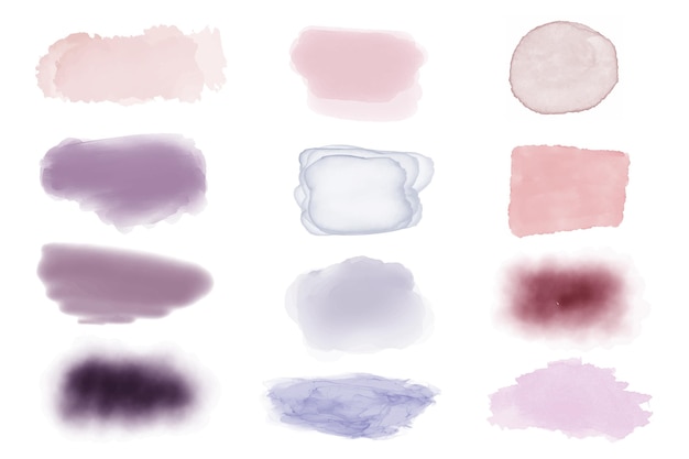 Hand painted watercolor stain collection