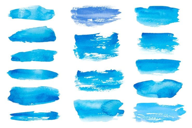 Free Vector hand painted watercolor stain collection