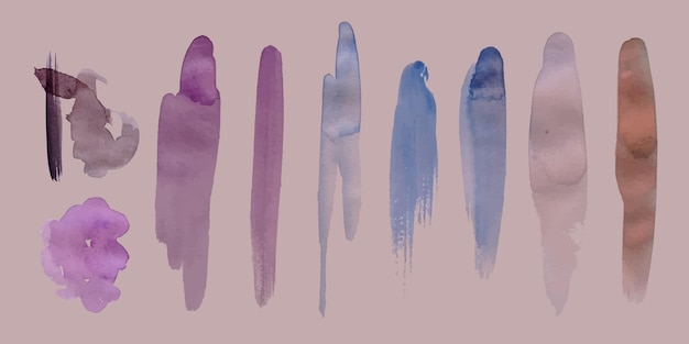Hand painted watercolor stains collection