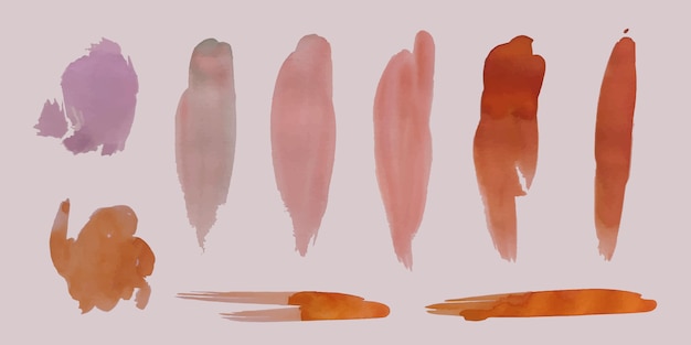 Free vector hand painted watercolor stains collection