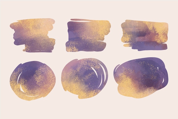 Free vector hand painted watercolor stains