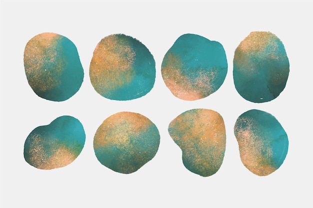 Free vector hand painted watercolor stains