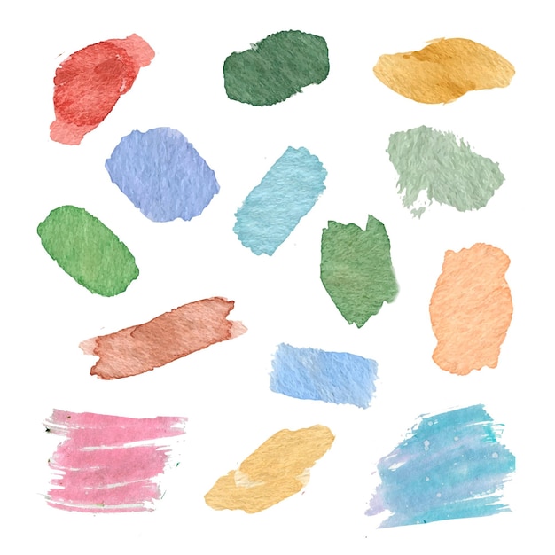 Free vector hand painted watercolor stains